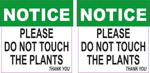 StickerTalk Do Not Touch the Plants Vinyl Sticker, 2 Stickers, 2.5 inches by 2.5 inches Each in Kuwait