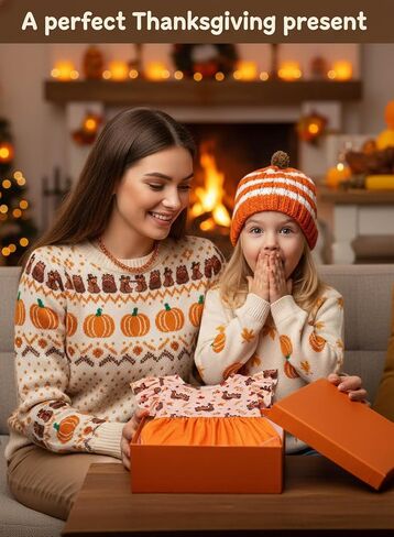 Toddler Girls Thanksgiving Dress - Kids Turkey Maple Leaves Casual Ruffle Long Sleeve Clothes Fall Winter Outfits in Saudi Arabia