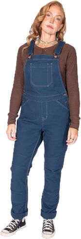 Dovetail Workwear Women’s Stretch Canvas Overalls - Straight Leg Utility Bib with Reinforced Knees, Multi Pocket in Saudi Arabia