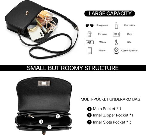 Small Trendy Crossbody Purses For Women Shoulder Bag For Women Vegan Leather Purse With a Long Strap in Saudi Arabia
