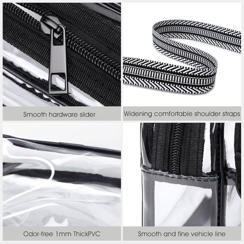 Clear Bag Stadium Approved, See Through Clear Crossbody Bag Purse Dual Main Pockets for Concerts & Events in Saudi Arabia
