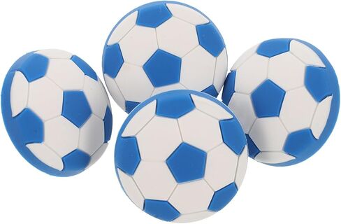 Operitacx 4pcs Cartoon Soccer Silicone Drawer Pull Handles, Room Cabinet Knobs, Single Hole Blue and White Anti-Collision Drawer Handles for Wardrobe in Kuwait