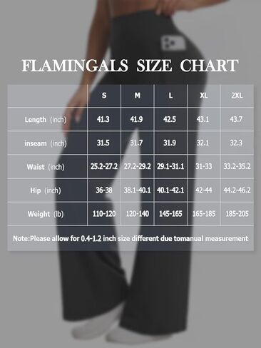 Flamingals Straight Leggings Wide Leg Yoga Pants with Pockets for Women High Waisted Hidden Scrunch Workout Pants in Kuwait