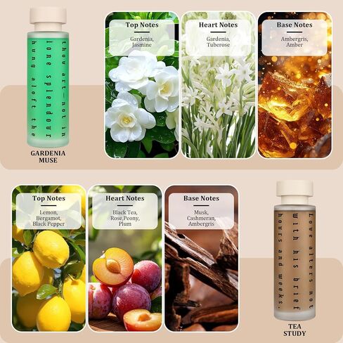 Ikeda Luxury Gift Set of 4 Reed Diffusers with Preserved Eucalyptus - Home Fragrance Oils for Bedroom, Bathroom, Office & Living Room - Scents for Relaxation, Focus & Mood (5.07 fl.oz Each) in Saudi Arabia