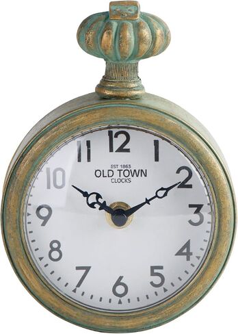 NIKKY HOME Small Wall Clock 4.6 Inch, Vintage Aqua Silent Analog Tiny Clock | Non-Ticking Battery Operated Retro Round Metal Clock, Classic Decorative for Living Room, Bathroom, Kitchen Office in Kuwait