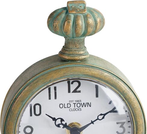 NIKKY HOME Small Wall Clock 4.6 Inch, Vintage Aqua Silent Analog Tiny Clock | Non-Ticking Battery Operated Retro Round Metal Clock, Classic Decorative for Living Room, Bathroom, Kitchen Office in Kuwait
