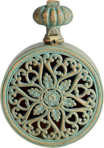 NIKKY HOME Small Wall Clock 4.6 Inch, Vintage Aqua Silent Analog Tiny Clock | Non-Ticking Battery Operated Retro Round Metal Clock, Classic Decorative for Living Room, Bathroom, Kitchen Office in Kuwait