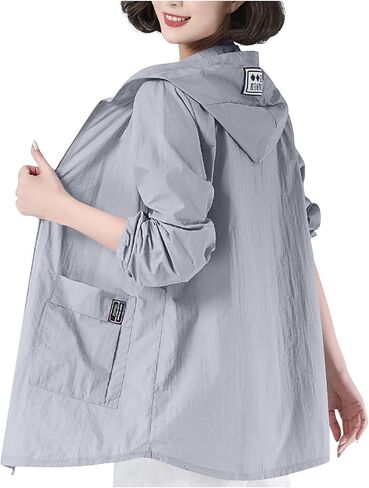 UPF 50+ Lightweight Athletic Jacket Women Sun Protection Zip up Hoodie Long Sleeve Hiking Outdoor Shirt with Pocket in Saudi Arabia