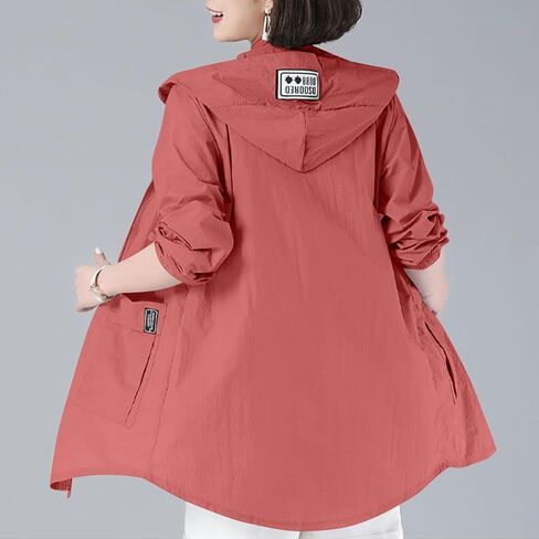 UPF 50+ Lightweight Athletic Jacket Women Sun Protection Zip up Hoodie Long Sleeve Hiking Outdoor Shirt with Pocket in Kuwait