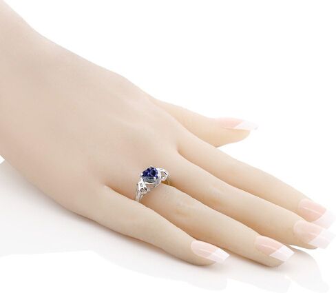 Gem Stone King 0.84 Ct Heart Shape Blue Iolite 925 Sterling Silver Ring in Kuwait