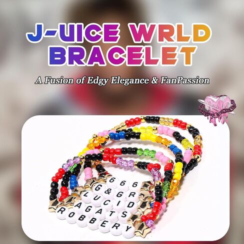 AICase لهدايا Merch العصير، أساور مستوحاة من 5 قطع قابلة للتكديس، أساور الصداقة مطرزة بالخرز والحفلات الموسيقية، ملصق من الفينيل، هدايا للبضائع لمحبي النساء وأعياد الميلاد وعيد الميلاد in Kuwait