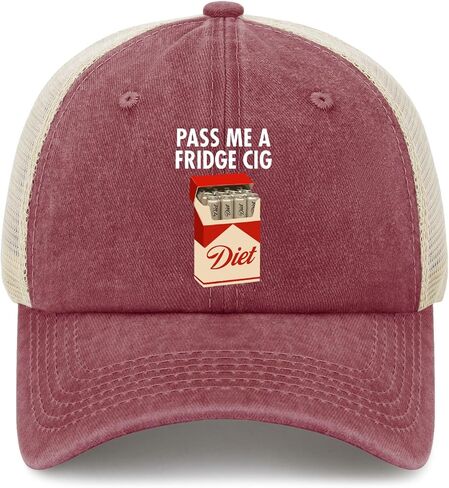 Pass Me A Fridge Cig Hat Funny Trucker Hats Women Snapback Dad Hats Funny Birthday Gift in Kuwait