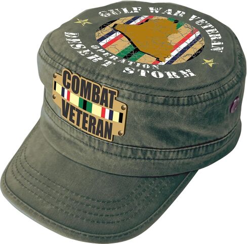 Combat Veteran Desert Storm Military Cap with Ribbon Gulf War | Unique Design (U.S. Patent Pending) in Saudi Arabia