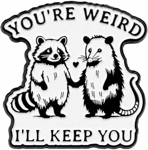 Funny Cartoon Raccoon Pin - Enamel Cute opossum Pins Brooch for Backpacks, Jackets, Hats. Humorous Quotes Brooches Gift for Animal Lovers, Girl, Son, Daughter, Adults in Saudi Arabia
