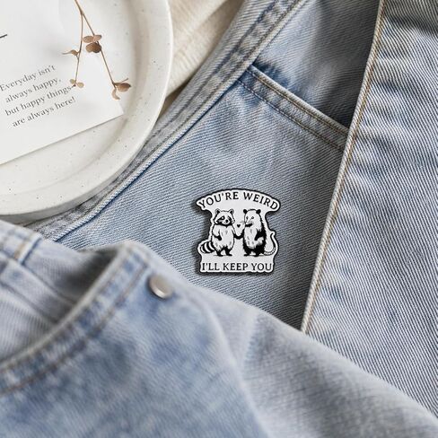 Funny Cartoon Raccoon Pin - Enamel Cute opossum Pins Brooch for Backpacks, Jackets, Hats. Humorous Quotes Brooches Gift for Animal Lovers, Girl, Son, Daughter, Adults in Saudi Arabia