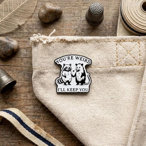 Funny Cartoon Raccoon Pin - Enamel Cute opossum Pins Brooch for Backpacks, Jackets, Hats. Humorous Quotes Brooches Gift for Animal Lovers, Girl, Son, Daughter, Adults in Saudi Arabia