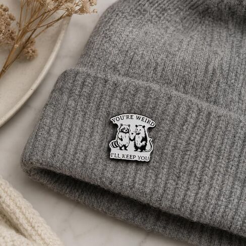 Funny Cartoon Raccoon Pin - Enamel Cute opossum Pins Brooch for Backpacks, Jackets, Hats. Humorous Quotes Brooches Gift for Animal Lovers, Girl, Son, Daughter, Adults in Saudi Arabia