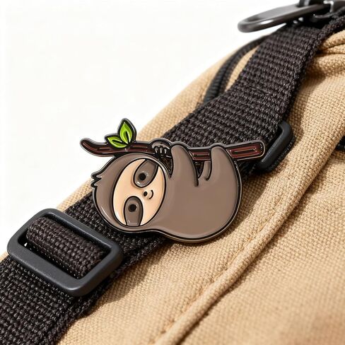 Adorable Sloth Hanging on Branch Enamel Brooch Pin Cute Cartoon Animal Lapel Pin Kawaii Animal Brooch for Jackets Backpacks Gift for Sloth Lovers in Kuwait