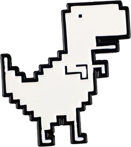 Pixel Dinosaur Enamel Pin, Dino Game Lover Pin Brooch, Funny Gift For Dino Fan Gamer, No Internet Connection Pin Brooches, Retro Dinosaur Lapel Badge, Geeky Humor Accessories in Kuwait