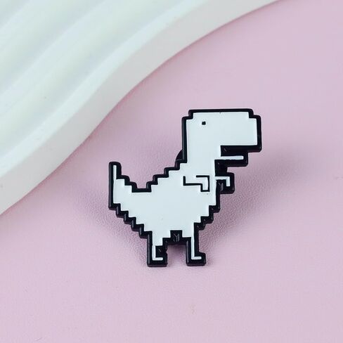 Pixel Dinosaur Enamel Pin, Dino Game Lover Pin Brooch, Funny Gift For Dino Fan Gamer, No Internet Connection Pin Brooches, Retro Dinosaur Lapel Badge, Geeky Humor Accessories in Kuwait