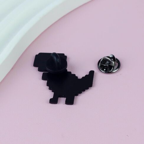 Pixel Dinosaur Enamel Pin, Dino Game Lover Pin Brooch, Funny Gift For Dino Fan Gamer, No Internet Connection Pin Brooches, Retro Dinosaur Lapel Badge, Geeky Humor Accessories in Kuwait