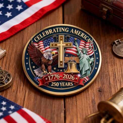 2Pack 250 Anniversary USA Pins Eagle & Liberty & Cross Commemorative 1776-2026 250th Buttons United States Patriotic 250 Pin Merchandise in Saudi Arabia