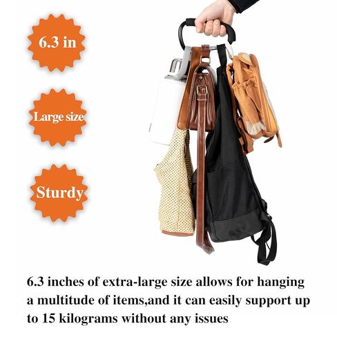 Funbliss Stroller Hooks by Baby，2 Pack Convenient Organizer Hook Bag Clips to Diaper Bags Clothing,Purses,Groceries,Great Hook Set for Mommy When Walking or Shopping(Black) in Kuwait