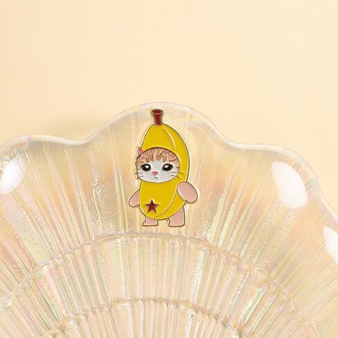 4Pcs Cute Meme Animal Enamel Pin Set Banana Cat Chonky Duck Frog Reading Lapel Pins Funny Cartoon Brooches for Bags Jackets Gift for Animal & Meme Lovers in Kuwait
