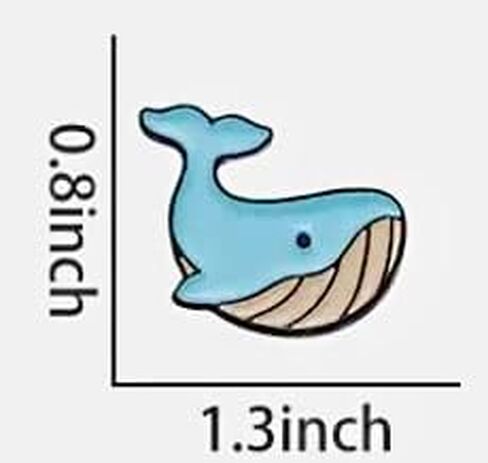 Whale Enamel Pin, Soft Enamel Pin,1.3 Inches Wide in Saudi Arabia