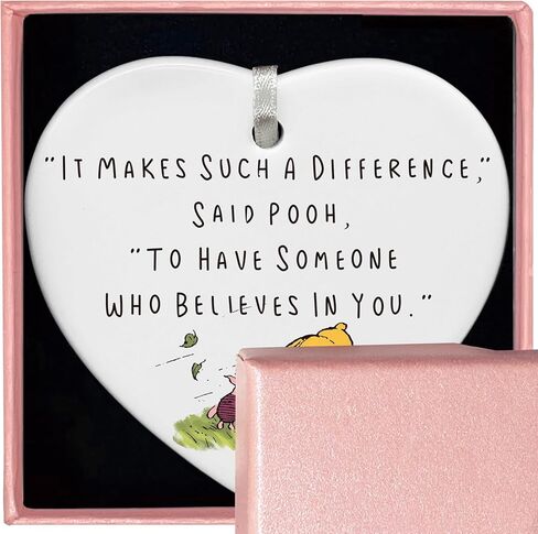 Teacher Mentor Gift-It Makes Such A Difference-Teacher Appreciation Ornament Keepsake for Classroom Educator Instructor-Heart Shaped White Ceramic Ornament Plaque Décor in Saudi Arabia