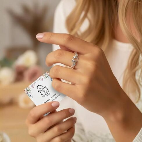 Miscarriage Gifts for Mothers Pregnancy Loss Son or Daughter Ring Mommy of an Angel Wing Ring Memorial Sympathy Jewelry for Mother's Day Gifts in Saudi Arabia