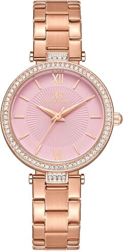 Kenneth Scott Women's Analog Watch 32mm Pink Dial Rose Gold Stainless Steel in Saudi Arabia