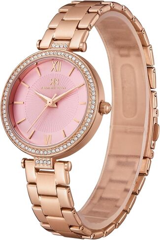 Kenneth Scott Women's Analog Watch 32mm Pink Dial Rose Gold Stainless Steel in Saudi Arabia