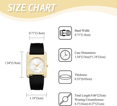 OIDEA Women's Silicone Strap Watch: Simple Style Gold Square Dial Quartz Wrist Watches for Women Casual Sports Female Ladies Watch in Kuwait