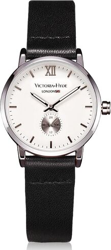 VICTORIA HYDE Retro Watches for Women Small Dial Analog Quartz Detachable Genuine Leather Strap Ladies Wristwatch Black in Saudi Arabia