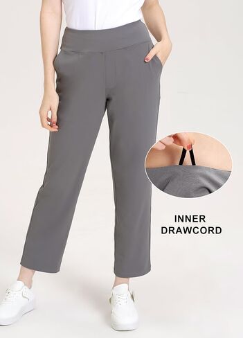 Womens Travel Pants Stretchy Casual Golf Pants 7/8 Ankle Dress Work Pant Slacks Athletic Sweatpants with 4 Pockets in Kuwait