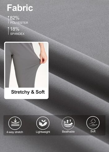 Womens Travel Pants Stretchy Casual Golf Pants 7/8 Ankle Dress Work Pant Slacks Athletic Sweatpants with 4 Pockets in Kuwait