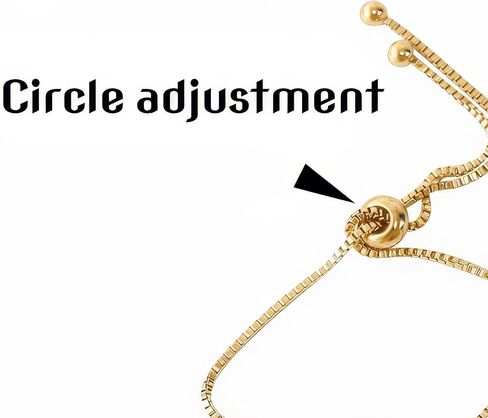 Triple Forget-Me-Not Flower Bracelet, Gold Adjustable Box Chain, Pressed Botanical Jewelry, Sentimental Keepsake for Women (Gold) in Saudi Arabia