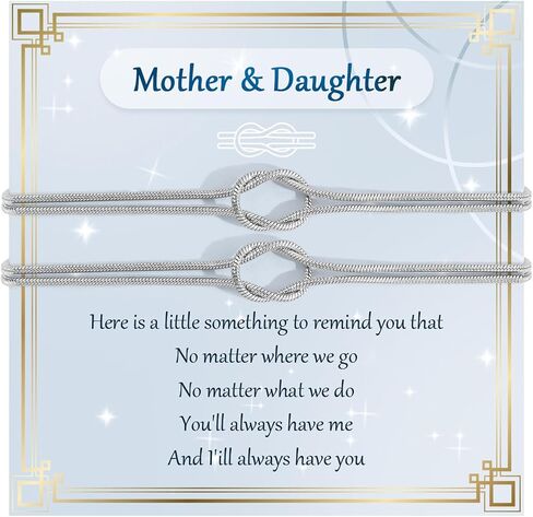 YELUWA 2/3 Pcs Mother Daughter Knot Bracelet, Mothers Day Gifts Mother Daughter Gift Birthday Gifts for Mom Matching Bracelets for Mommy and Me Forever Love Knot Bracelets Thanksgiving Christmas in Saudi Arabia