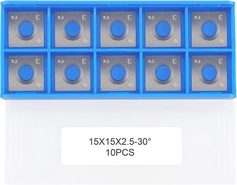 15mm Square Straight Carbide Inserts for woodturning, 15×15×2.5mm Replacement Cutter Knives for Woodworking Fits Spiral, Helical Planer Cutter, Head Wood, Lathe, Turning Tools, Ci1, 10pcs in Kuwait