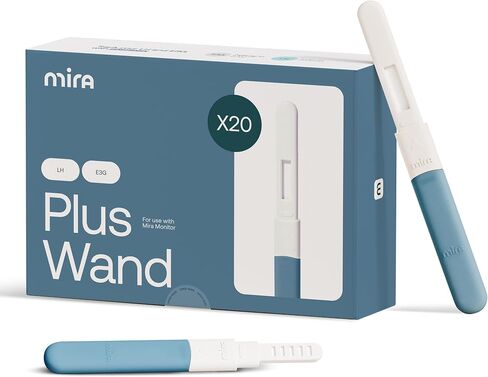 Mira Fertility MAX Wands, Ovulation Test Strips for Women, Predict & Confirm Ovulation at Home, Track PdG, LH and E3G, Use with The Digital Mira Fertility Monitor Kit + App, 20 Tests in Kuwait