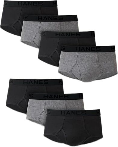 Hanes Ultimate Men's Ultimate Tagless Briefs with ComfortFlex Waistband-Multiple Packs and Colors, 7 Pack - Black/Gray, Medium in Kuwait
