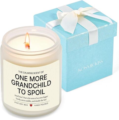 Kosmickiss Pregnancy Announcement for Grandparents, One More Grandchild to Spoil, Baby Announcements Ideas, Lavender Scented Candle, Surprise Reveal Gift in Saudi Arabia