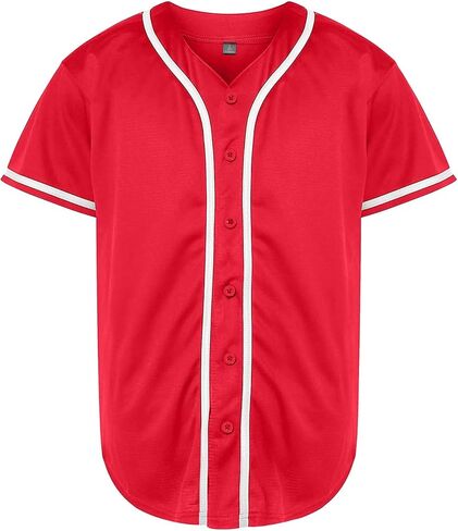 Mens Baseball Jersey Button Down Blank Solid Color Short Sleeve Shirts Hipster Hip Hop Active Team Sports Uniforms in Saudi Arabia