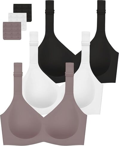 Gailife 3PACK Jelly Wireless Bras for Women No Underwire Full Coverage Ultra Comfort Bralettes for Women Everyday T Shirt Bra in Saudi Arabia