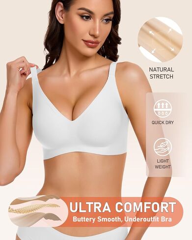 Gailife 3PACK Jelly Wireless Bras for Women No Underwire Full Coverage Ultra Comfort Bralettes for Women Everyday T Shirt Bra in Saudi Arabia