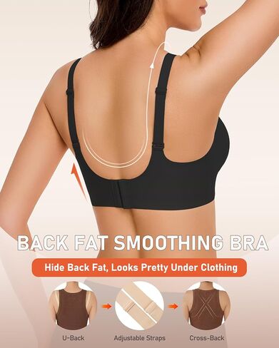 Gailife 3PACK Jelly Wireless Bras for Women No Underwire Full Coverage Ultra Comfort Bralettes for Women Everyday T Shirt Bra in Saudi Arabia