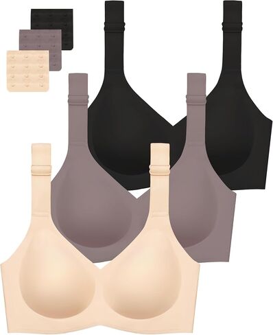 Gailife 3PACK Jelly Wireless Bras for Women No Underwire Full Coverage Ultra Comfort Bralettes for Women Everyday T Shirt Bra in Saudi Arabia