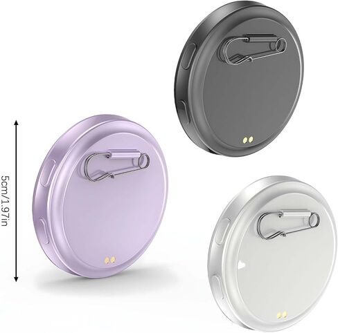 Digital Badge Electronic Anime Pins for Hats Bags Clothes Backpacks | 1.8" HD Touchscreen | Rechargeable | Personalized Photo, Video, and GIF Display | for Sports Anime Fans (Purple) in Saudi Arabia