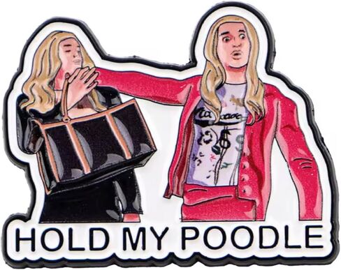 فيلم كوميدي مضحك من Hold My Poodle White Chicks مقاس 1.4 بوصة شارة دبوس من المينا in Kuwait